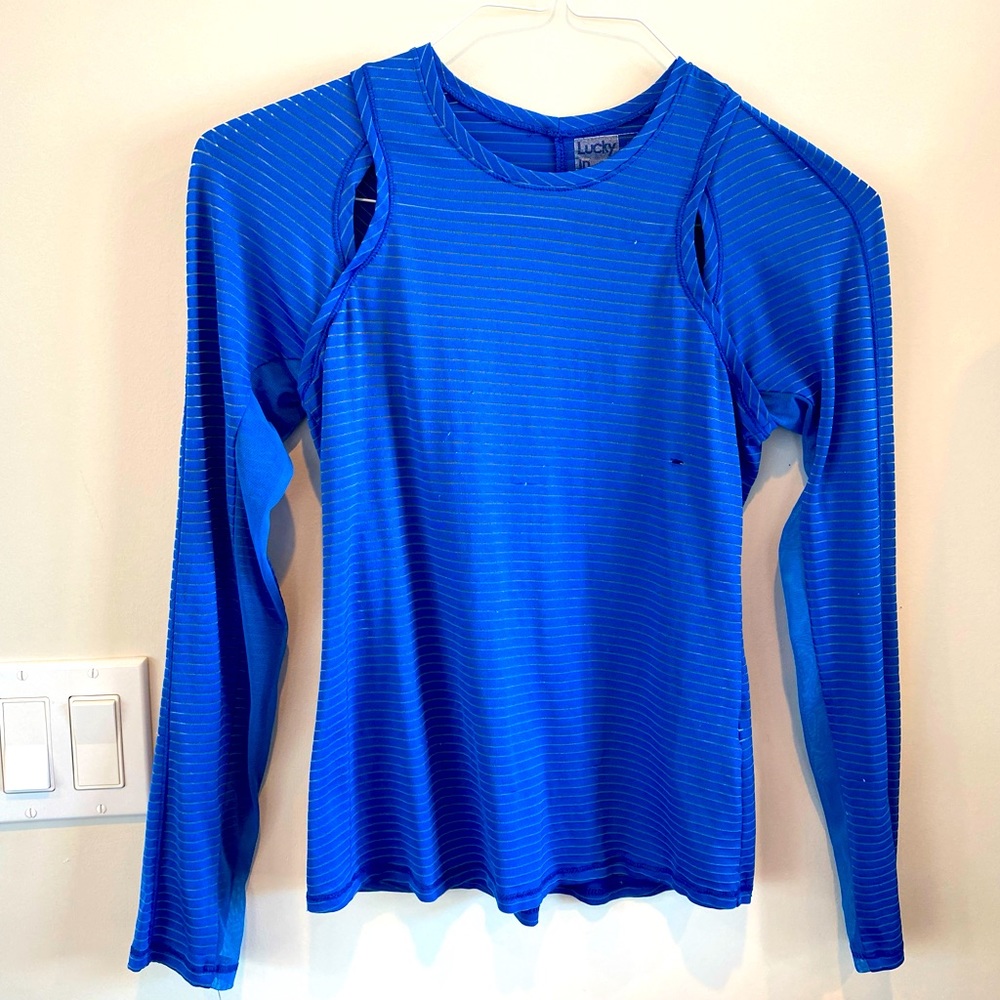 Lucky in Love Long Sleeve Mesh Striped Top Cute Skort Not Included …
